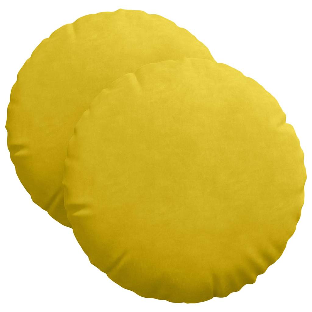 Sittkuddar 2 st Gul Ø 40 x 13 cm Sammet