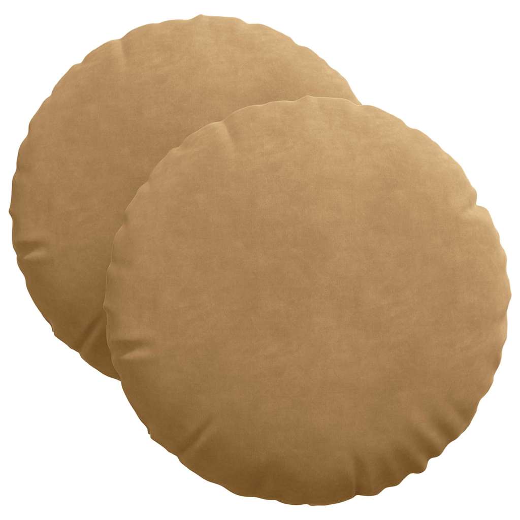 Sittkuddar 2 st Brun Ø 40 x 13 cm Sammet