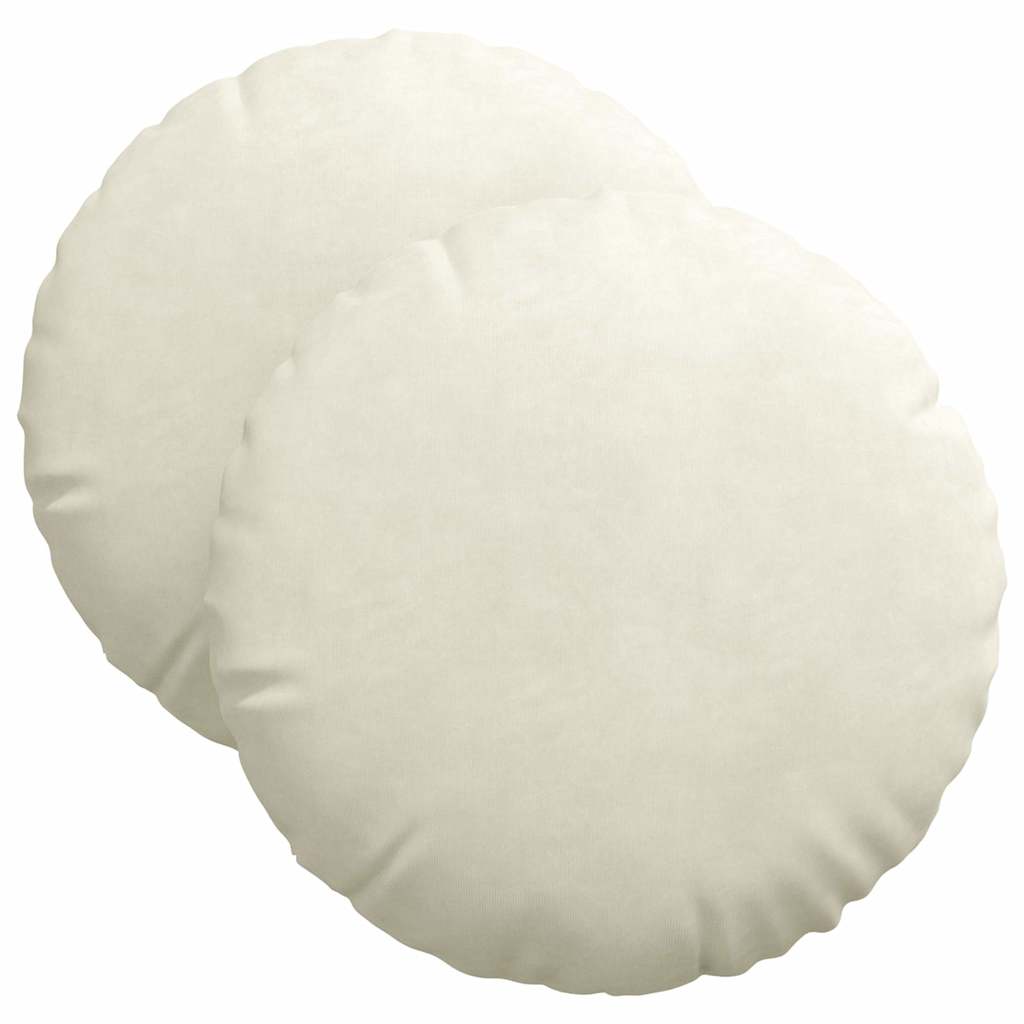 Sittkuddar 2 st Kräm Ø 40 x 13 cm Sammet
