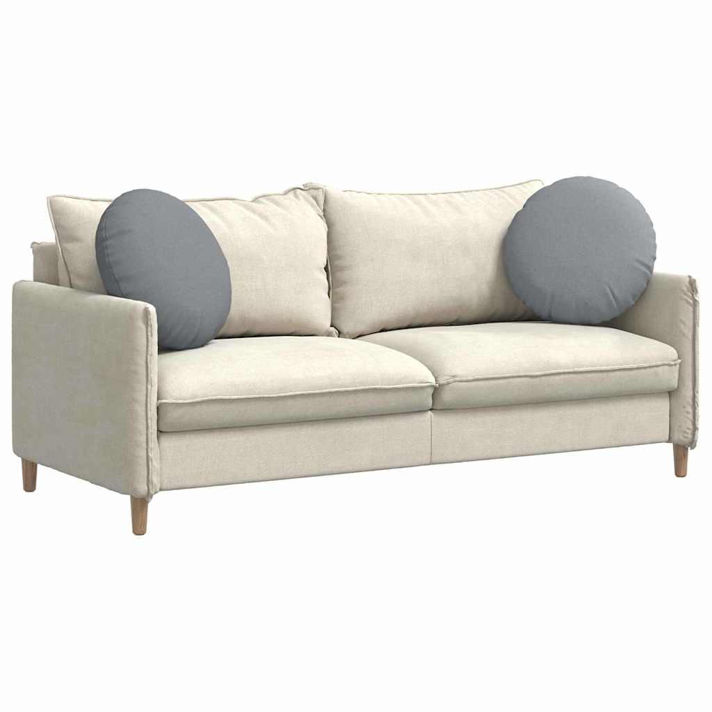 Sittkuddar 2 pcs Ljusgrå Ø50 x 19 cm tyg