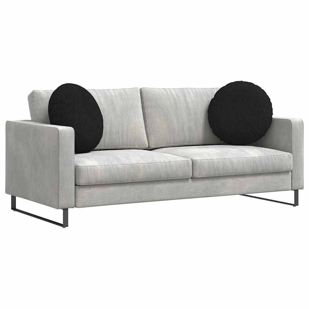 Sittkuddar 2 pcs Svart Ø50 x 19 cm tyg