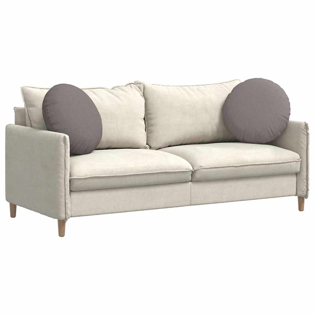 Sittkuddar 2 pcs Taupe Ø50 x 19 cm tyg