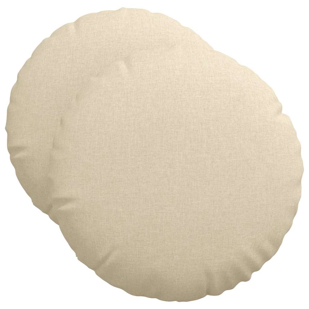Sittkuddar 2 pcs Kräm Ø50 x 19 cm tyg