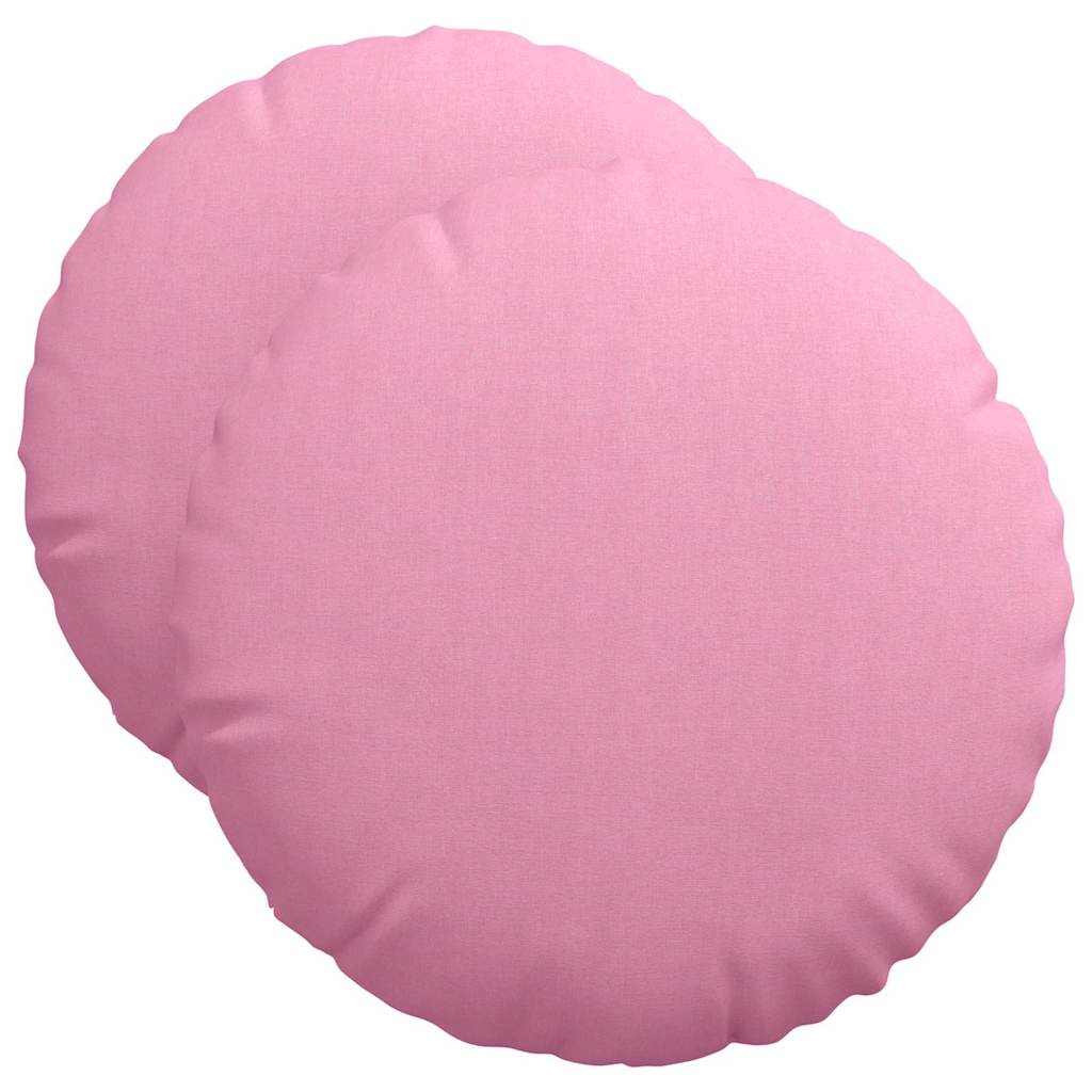 Sittkuddar 2 pcs Rosa Ø50 x 19 cm tyg