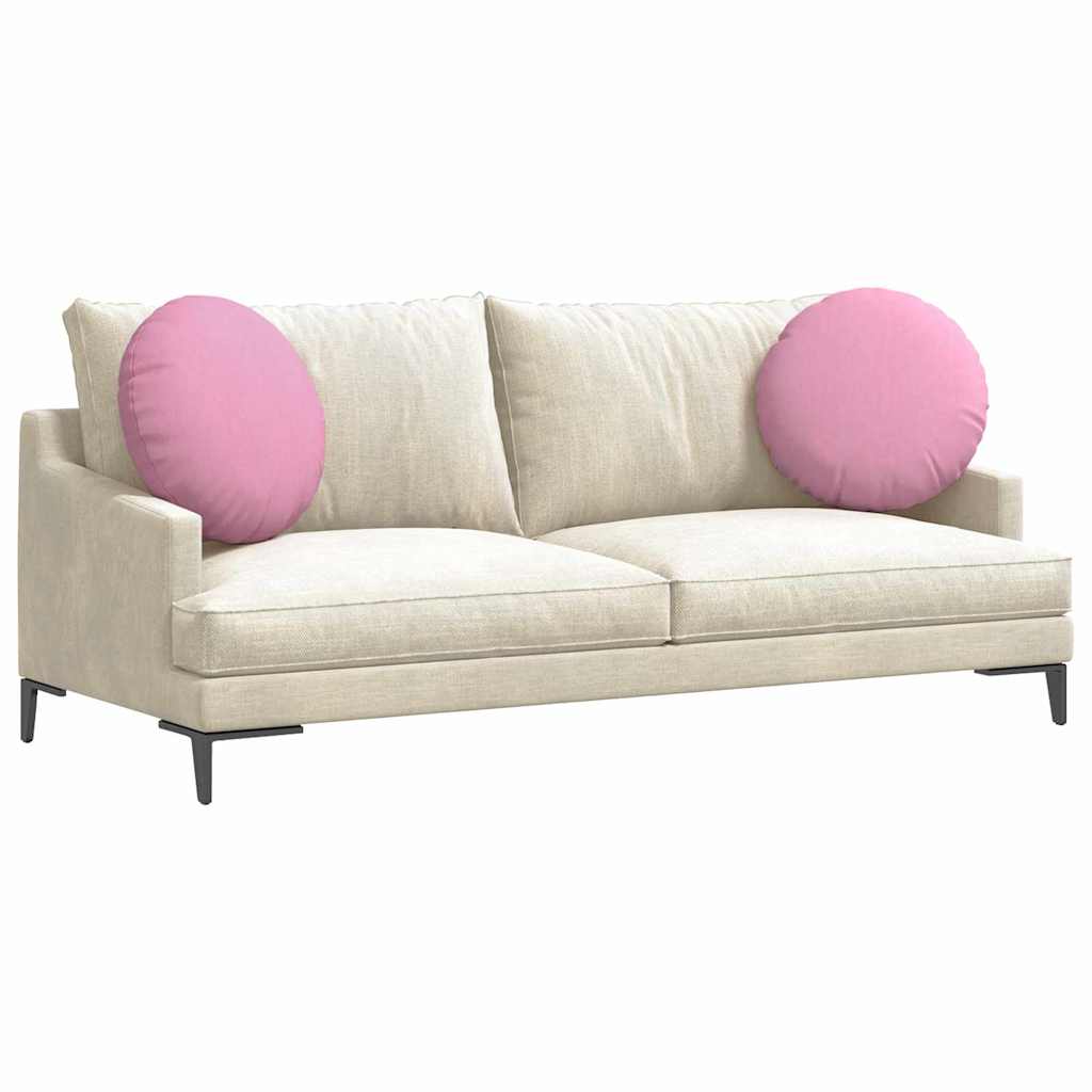 Sittkuddar 2 pcs Rosa Ø50 x 19 cm tyg