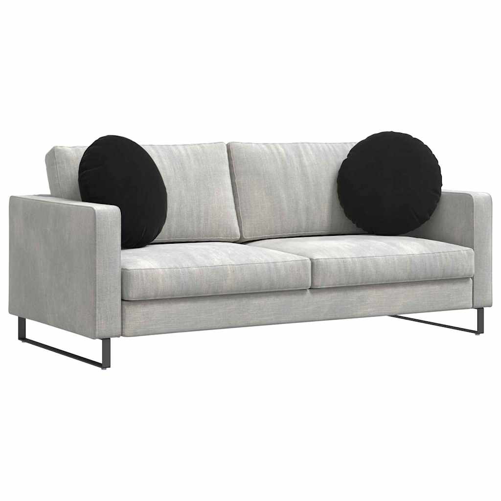 Sittkuddar 2 pcs Svart Ø50 x 19 cm Sammet