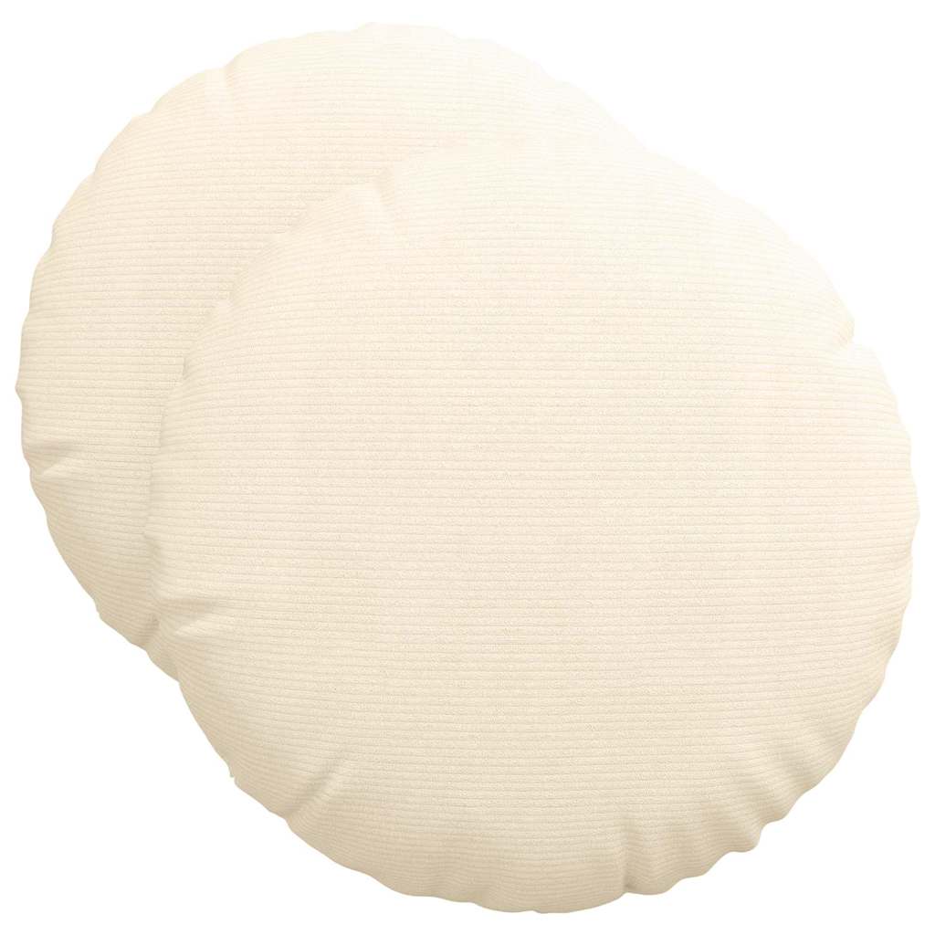 Sittkuddar 2 pcs Kräm Ø50 x 19 cm Kordread tyg