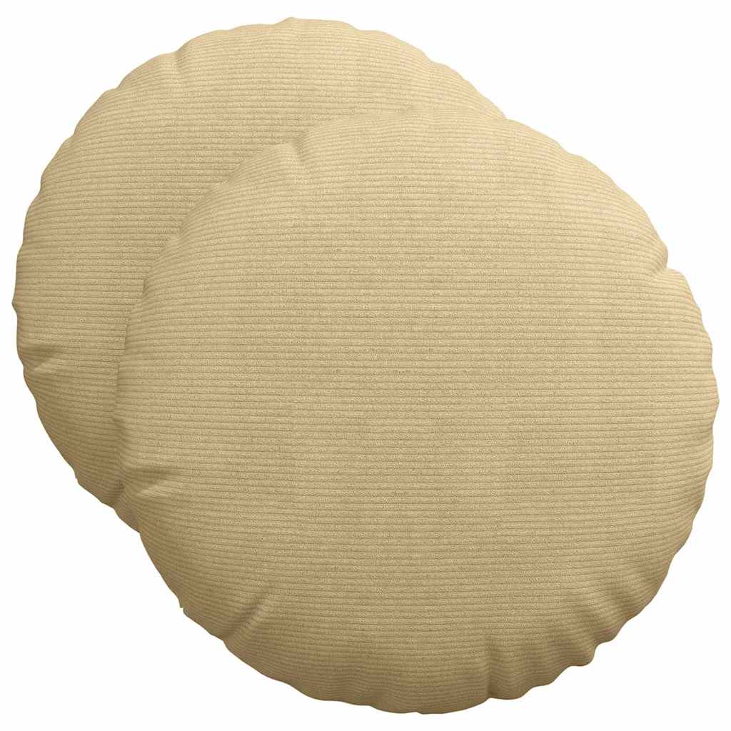 Sittkuddar 2 pcs Grågrön Ø50 x 19 cm Kordread tyg