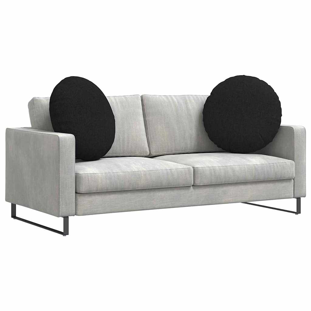 Sittkuddar 2 pcs Svart Ø60 x 21 cm tyg