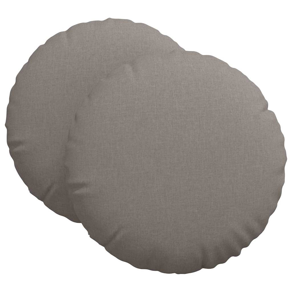 Sittkuddar 2 pcs Taupe Ø60 x 21 cm tyg
