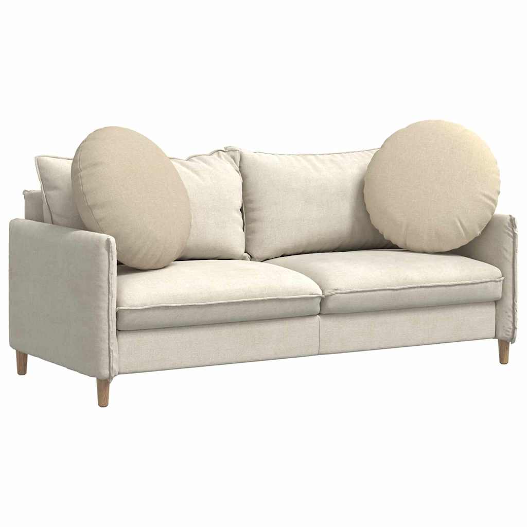 Sittkuddar 2 pcs Kräm Ø60 x 21 cm tyg