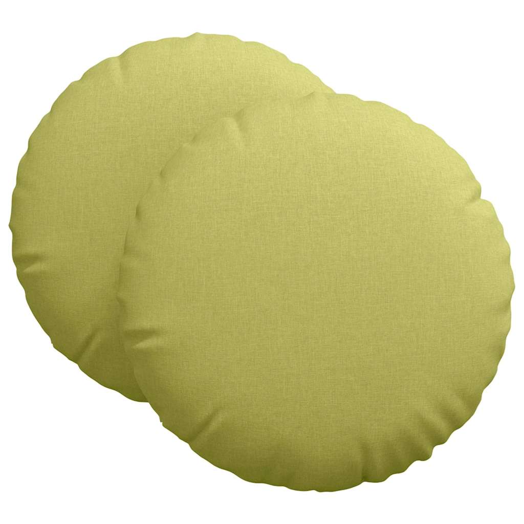 Sittkuddar 2 pcs Ljusgrön Ø60 x 21 cm tyg