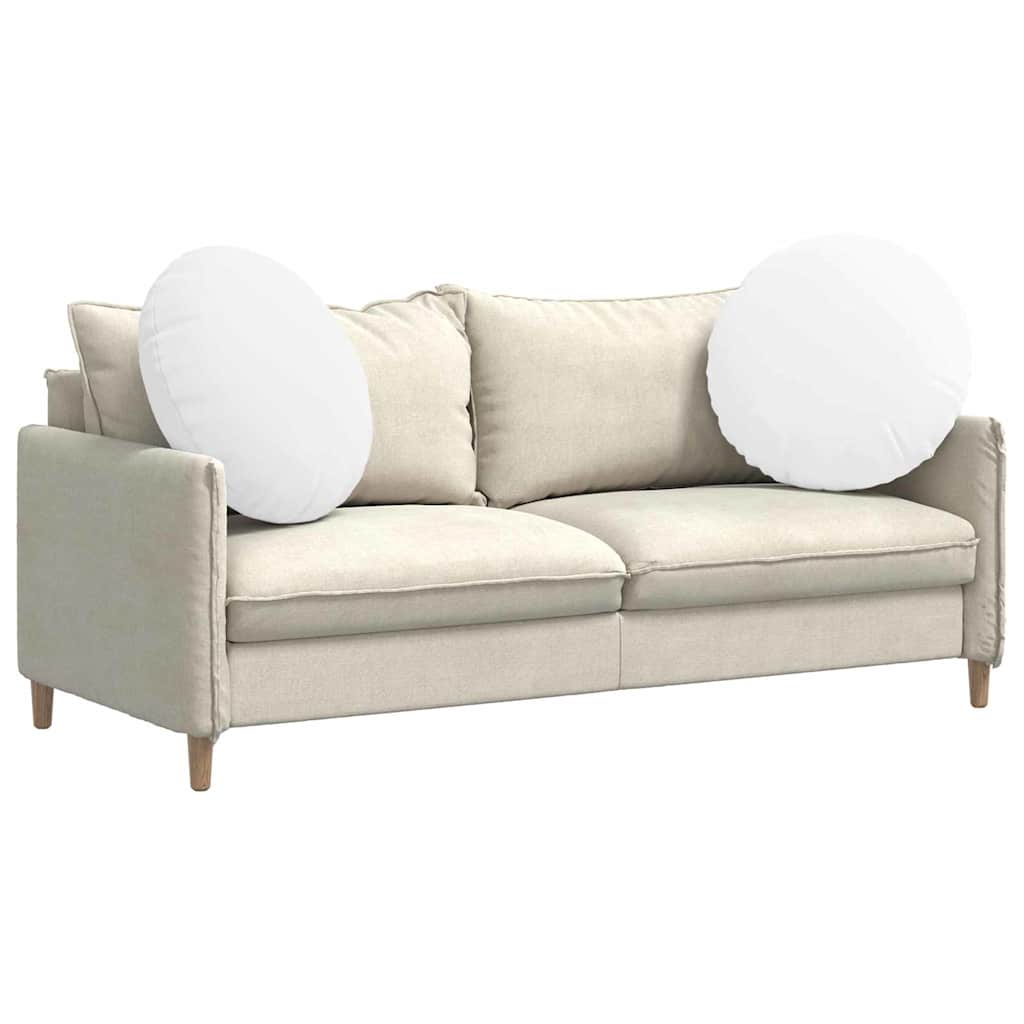 Sittkuddar 2 pcs Vit Ø60 x 21 cm tyg