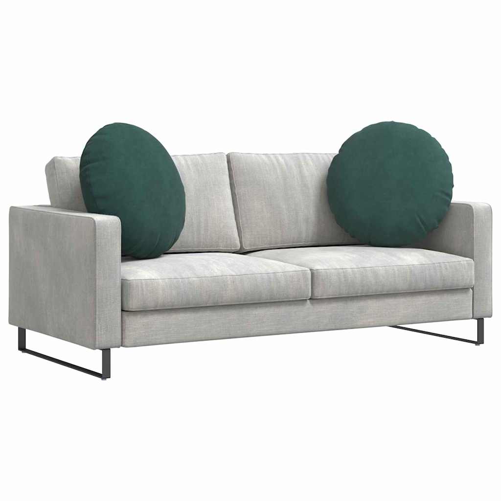 Sittkuddar 2 pcs Mörkgrön Ø60 x 21 cm Sammet