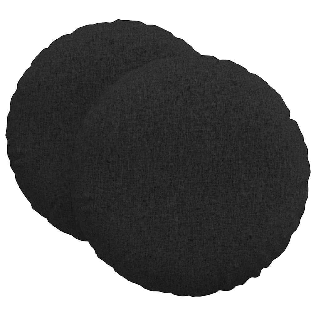 Sittkuddar 2 pcs Svart Ø80 x 29 cm tyg