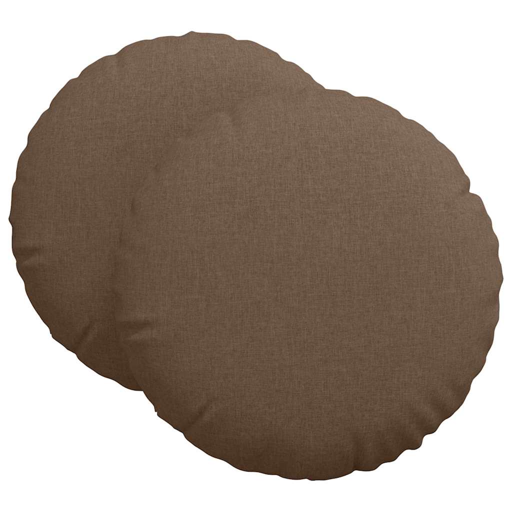 Sittkuddar 2 pcs Brun Ø80 x 29 cm tyg