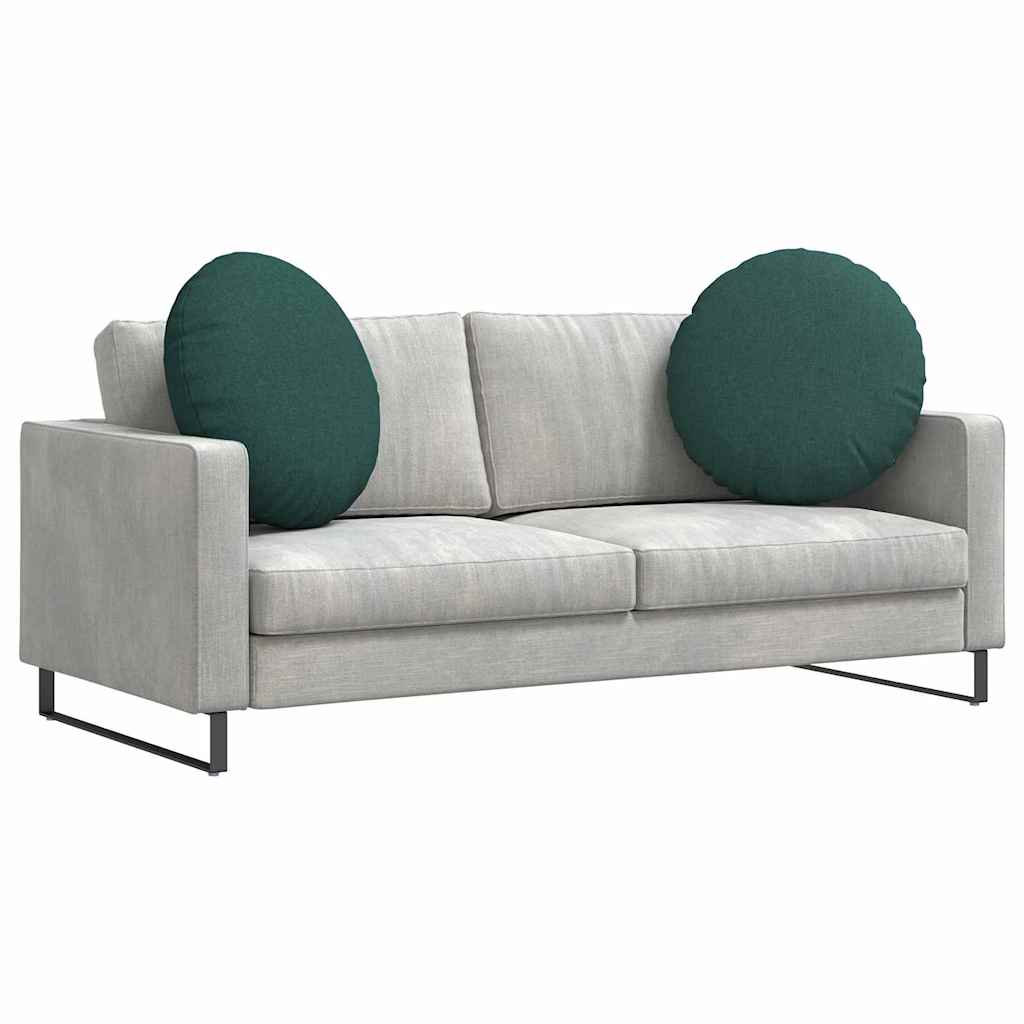 Sittkuddar 2 pcs Mörkgrön Ø80 x 29 cm tyg
