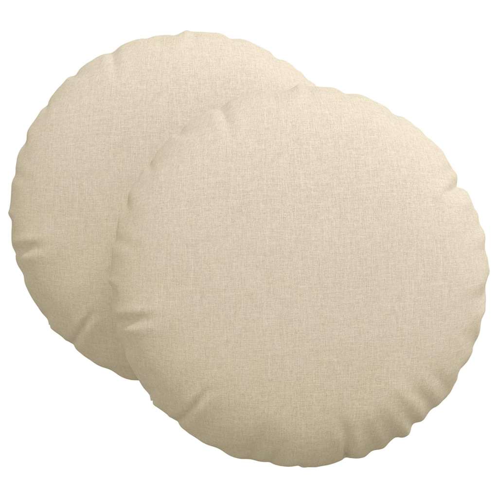 Sittkuddar 2 pcs Kräm Ø80 x 29 cm tyg