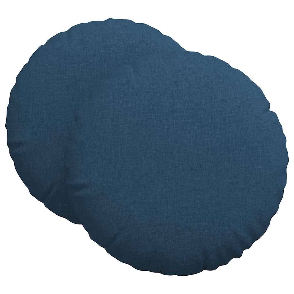 Sittkuddar 2 pcs Blå Ø80 x 29 cm tyg