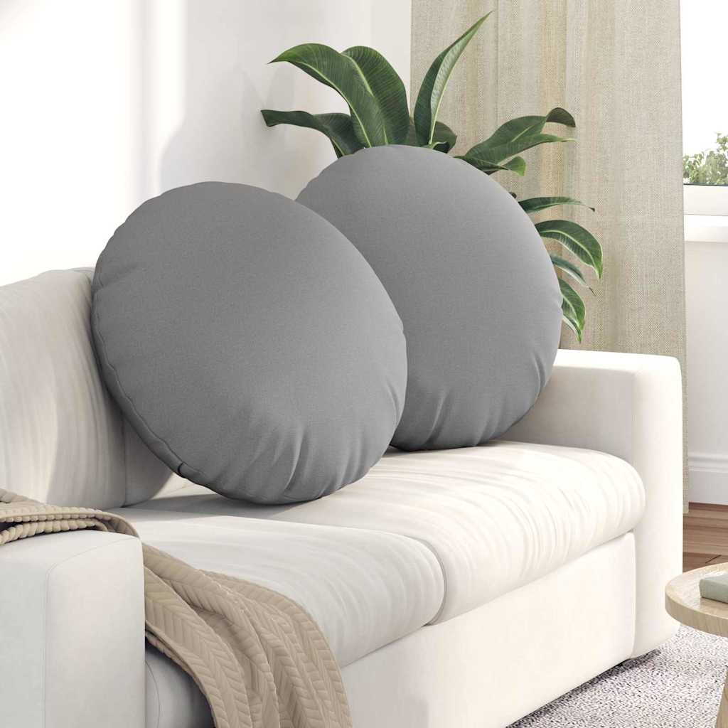 Sittkuddar 2 st Tyg Moln Grå Ø80 x 29 cm