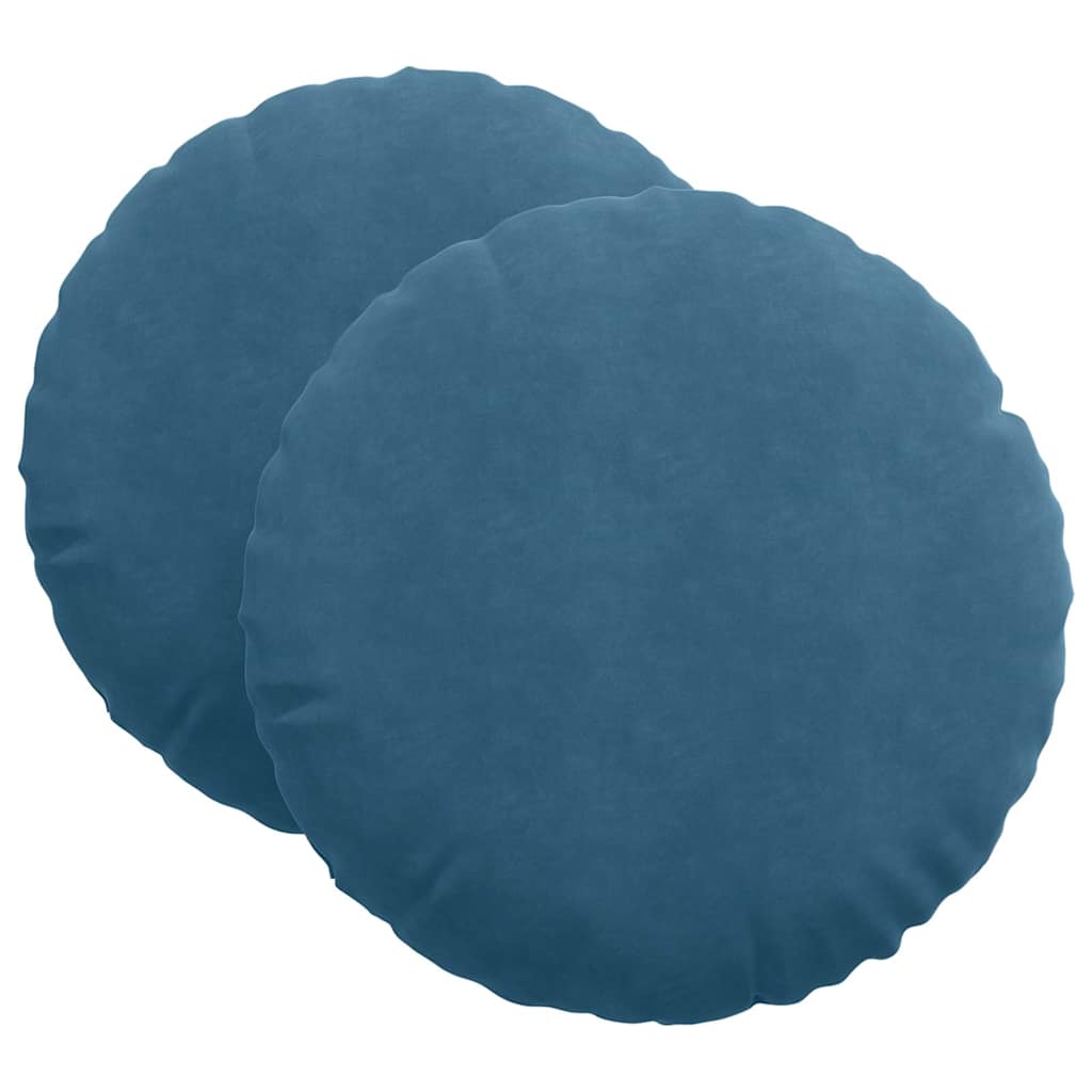 Sittkuddar 2 pcs Blå Ø 80 x 29 cm Sammet
