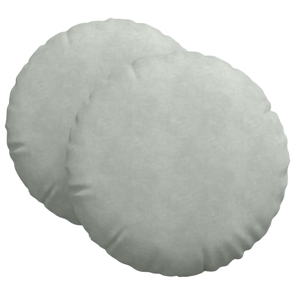 Sittkuddar 2 pcs Ljusgrå Ø 40 x 13 cm Sammet