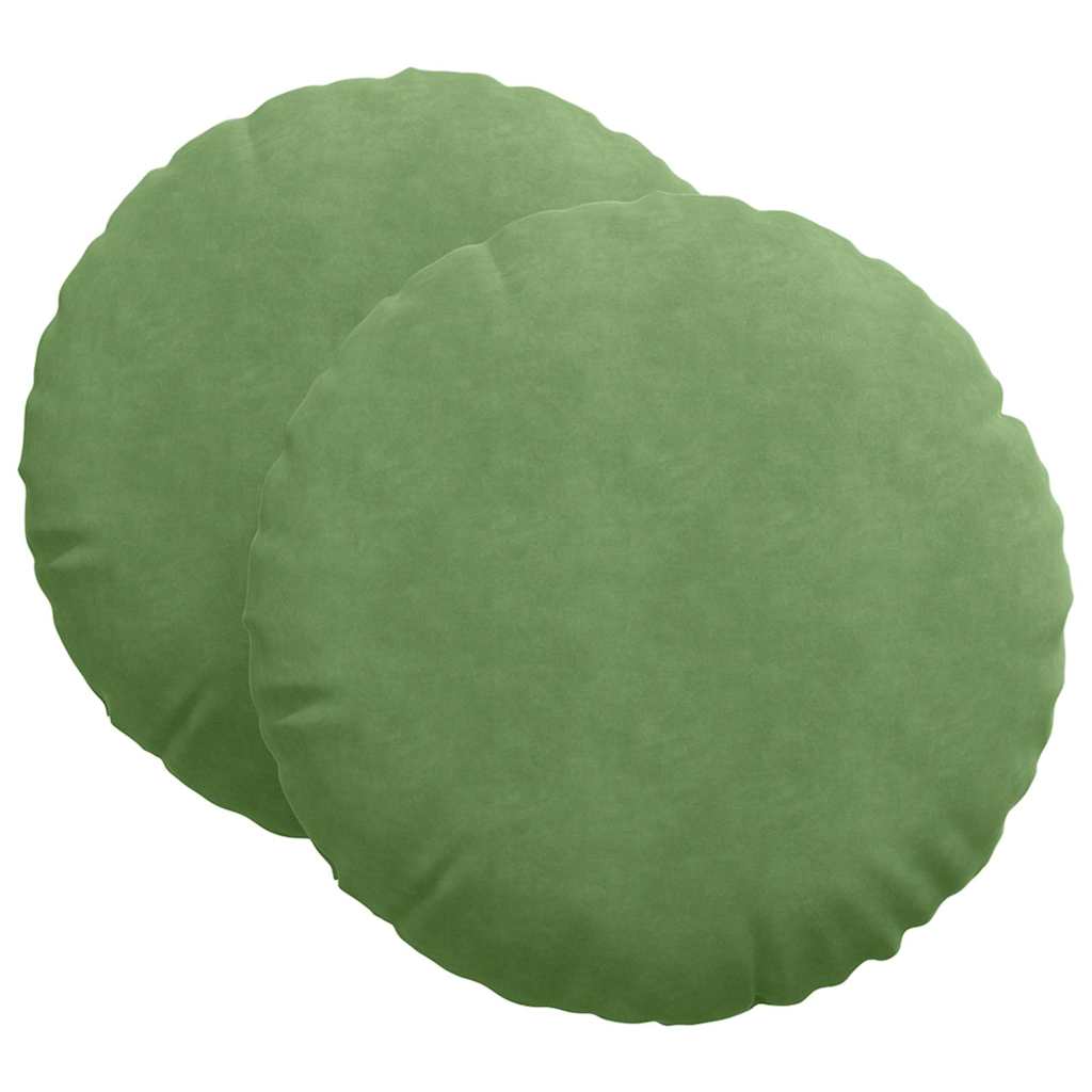 Sittkuddar 2 pcs Ljusgrön Ø 40 x 13 cm Sammet