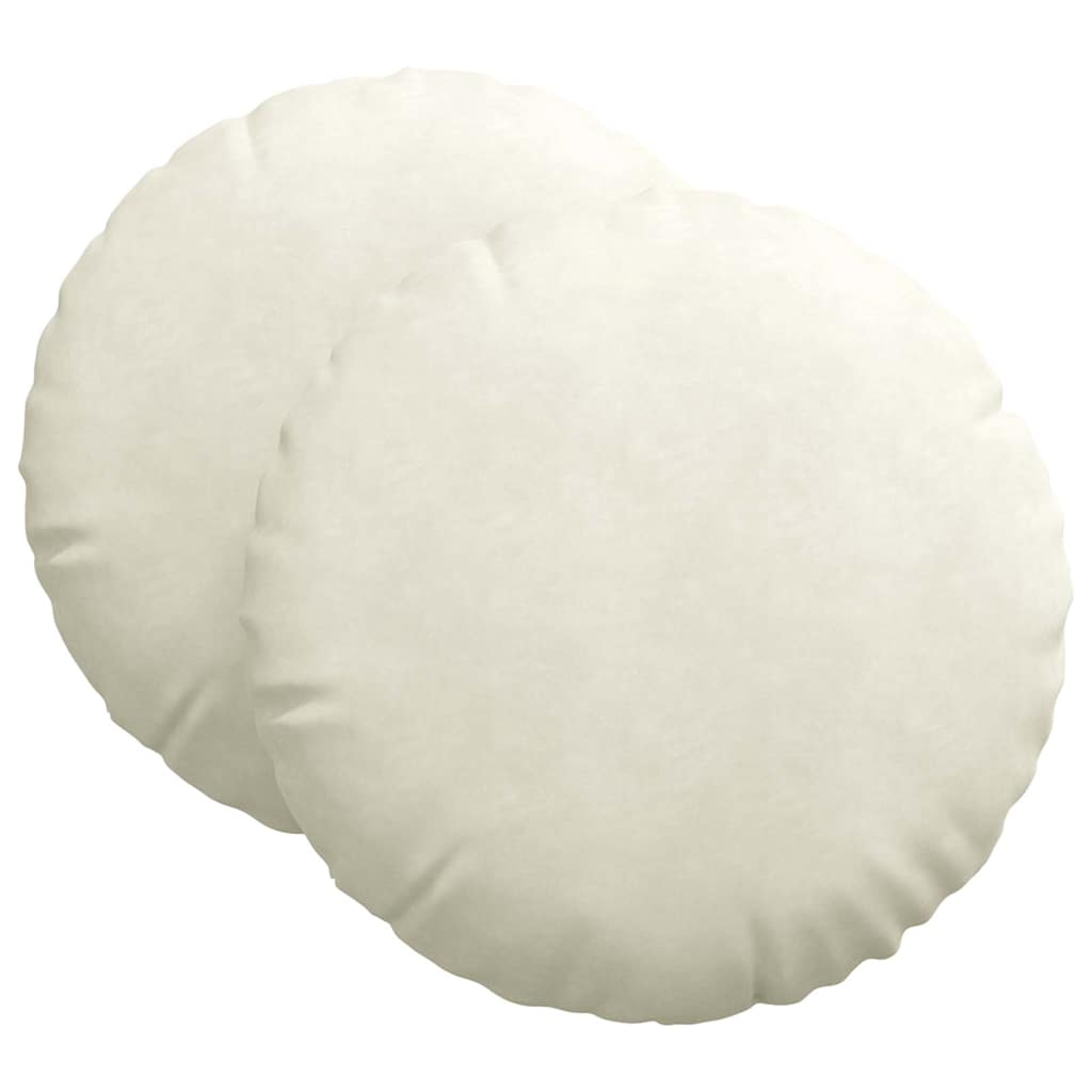 Sittkuddar 2 pcs Kräm Ø 80 x 29 cm Sammet