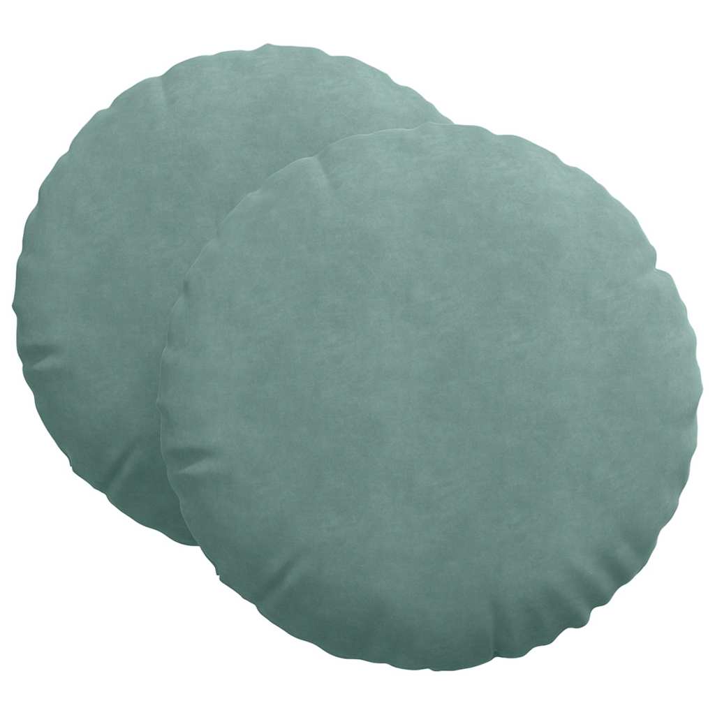 Sittkuddar 2 pcs Havgrön Ø 40 x 13 cm Sammet