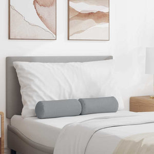 Bolsterkuddar 2 pcs Ljusgrå Ø 15 x 40 cm tyg