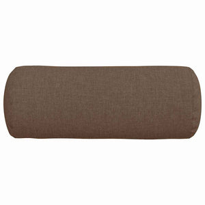 Bolsterkuddar 2 pcs Brun Ø 15 x 40 cm tyg