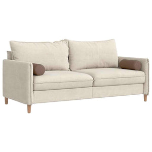 Bolsterkuddar 2 pcs Brun Ø 15 x 40 cm tyg