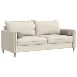 Bolsterkuddar 2 pcs Taupe Ø 15 x 40 cm tyg