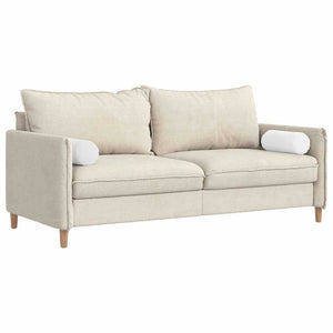 Bolsterkuddar 2 pcs Vit Ø 15 x 40 cm tyg