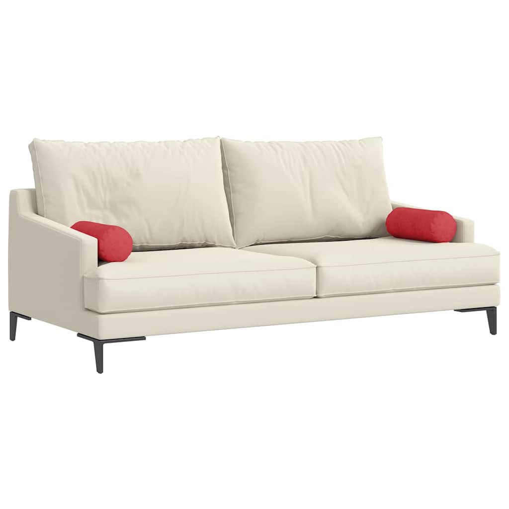 Bolsterkuddar 2 pcs Röd Ø 15 x 40 cm tyg