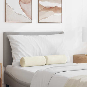 Bolsterkuddar 2 pcs Kräm Ø 15 x 40 cm Kordread tyg