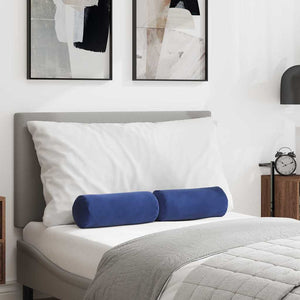 Bolsterkuddar 2 pcs Polisblå Ø 15 x 40 cm Kordread tyg