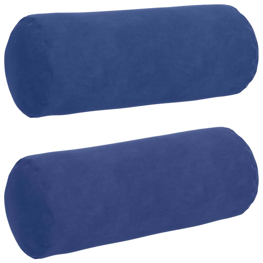 Bolsterkuddar 2 pcs Polisblå Ø 15 x 40 cm Kordread tyg