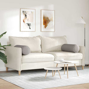 Bolsterkuddar 2 pcs Taupe Ø 25 x 70 cm tyg