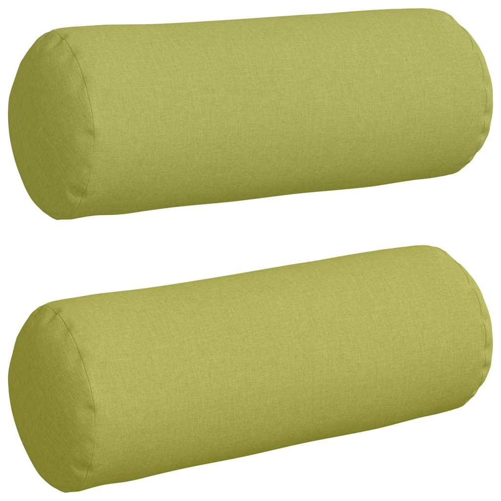 Bolsterkuddar 2 pcs Ljusgrön Ø 25 x 70 cm tyg