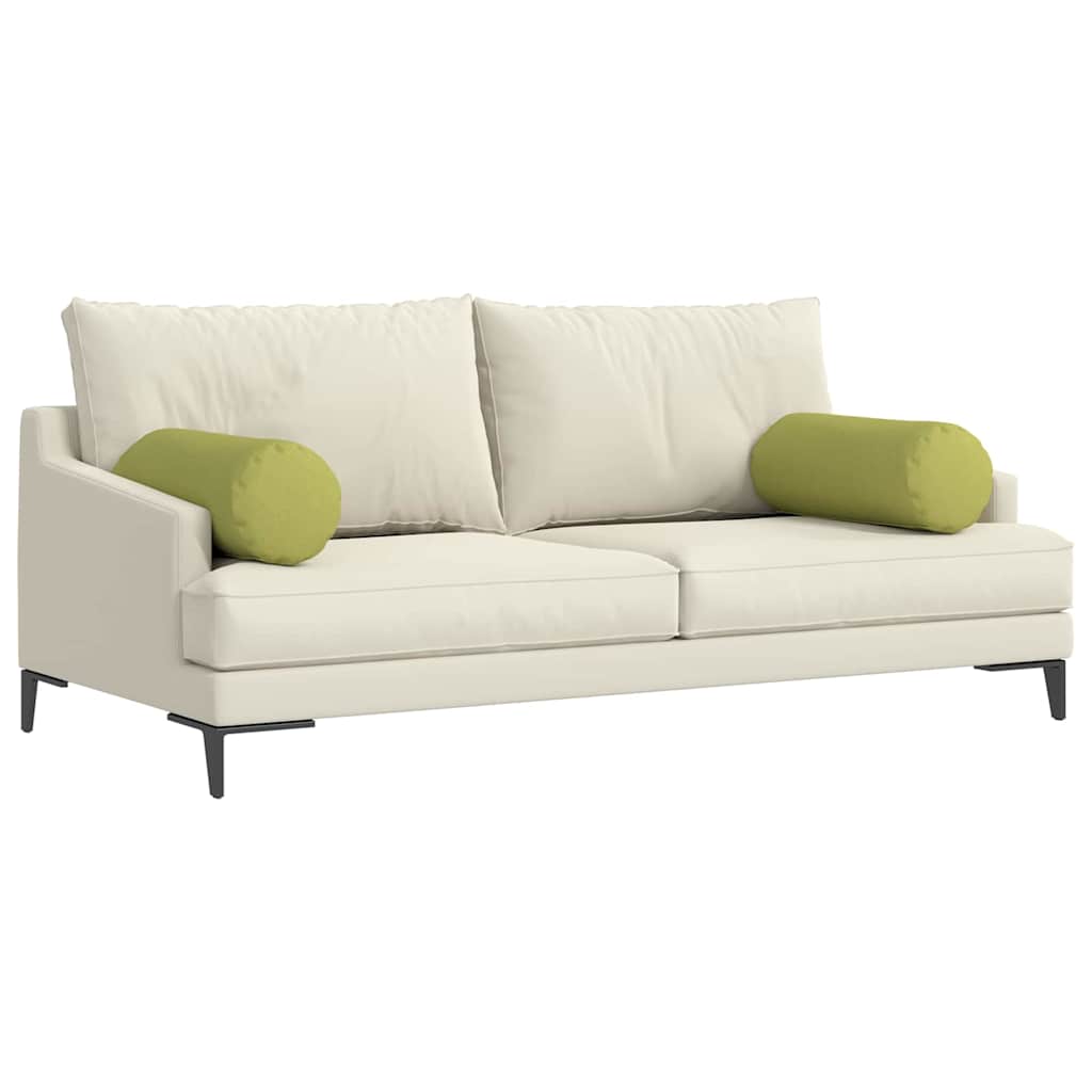 Bolsterkuddar 2 pcs Ljusgrön Ø 25 x 70 cm tyg