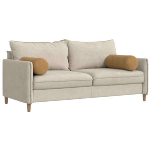 Bolsterkuddar 2 pcs Brun Ø 25 x 70 cm Kordread tyg