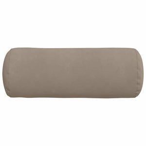 Bolsterkuddar 2 pcs Taupe Ø 25 x 70 cm Mikrofiber Tyg