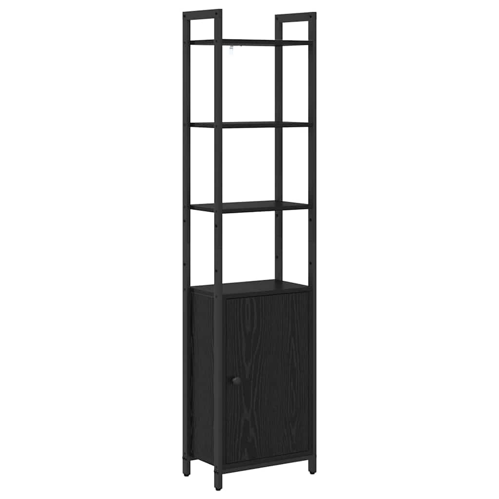 Bokskåp Svart Ek 40 x 24 x 161 cm Konstruerat trä