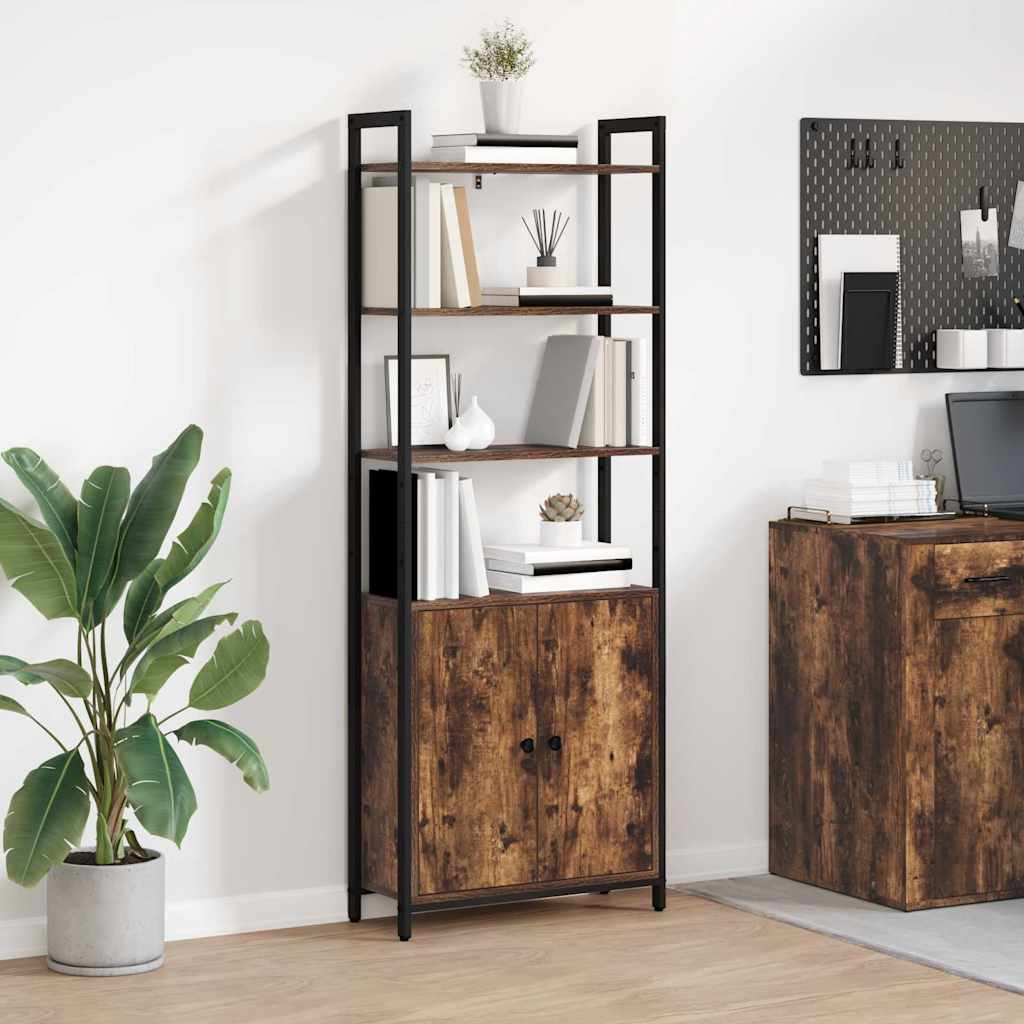 Bokskåp Rökt ek 60 x 24 x 161 cm Konstruerat trä