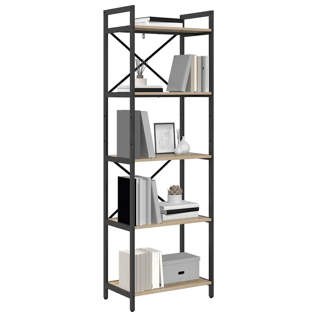 Hyllsystem Sonoma-ek 56 x 34 x 171 cm Konstruerat trä
