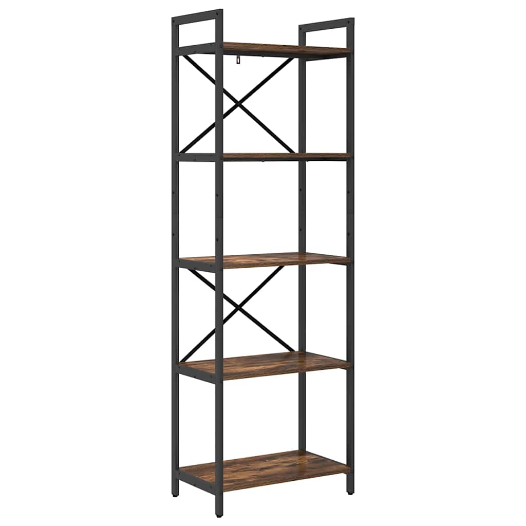 Hyllsystem Rökt ek 56 x 34 x 171 cm Konstruerat trä