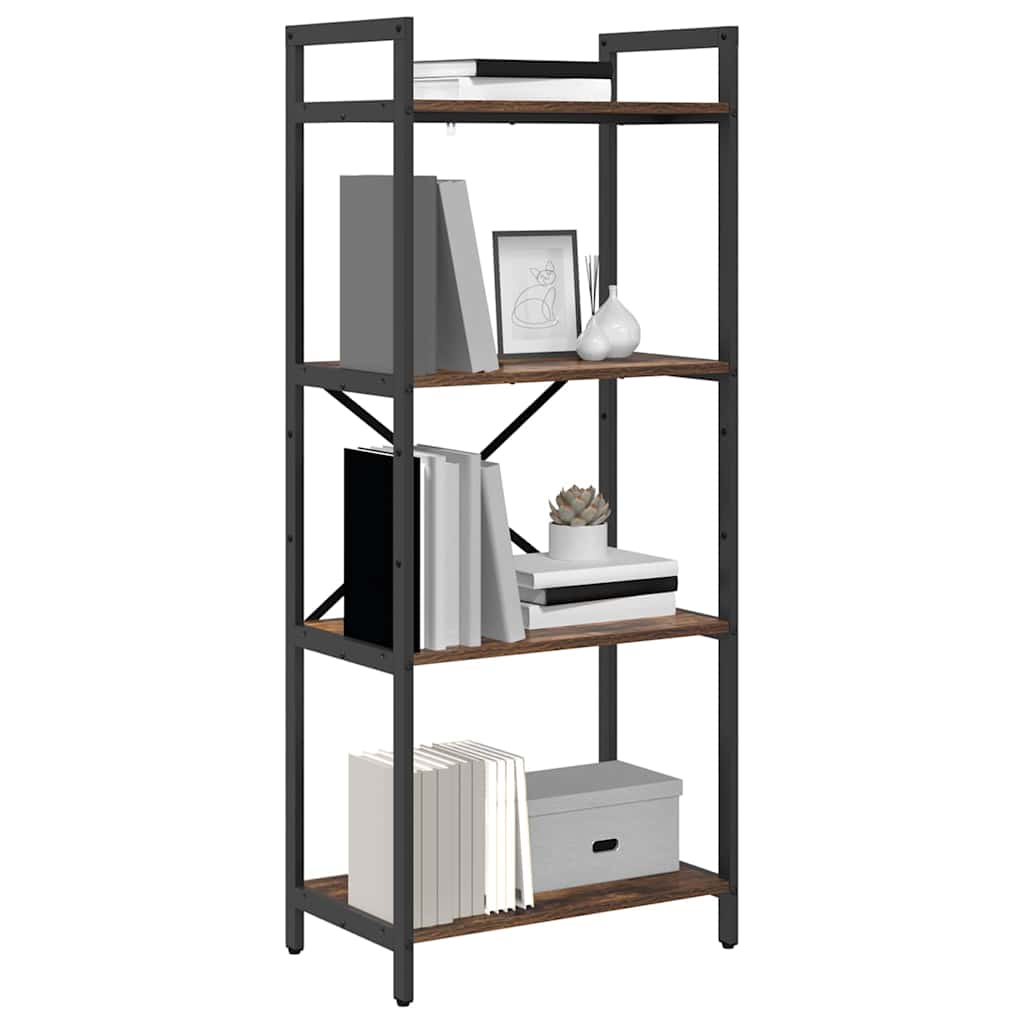 Hyllsystem Rökt ek 56 x 34 x 133,5 cm Konstruerat trä