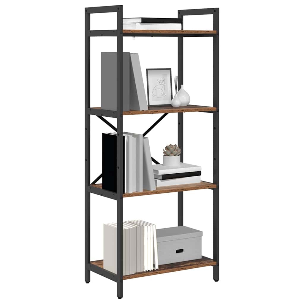 Hyllsystem Gammalt trä 56 x 34 x 133,5 cm Konstruerat trä