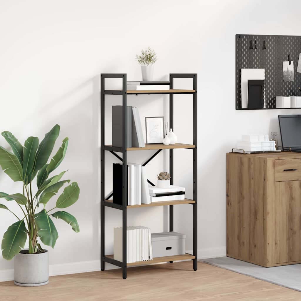 Hyllsystem 4 nivåer 56 x 34 x 133,5 cm Konstruerat trä